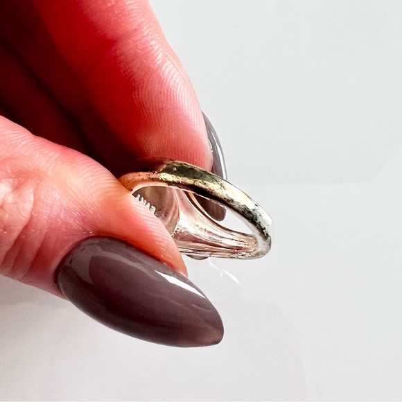 EVRY JEWELS YIN YANG "YOU COMPLETE ME" SILVER-PLATED SIGNET RING - Picture 6 of 13